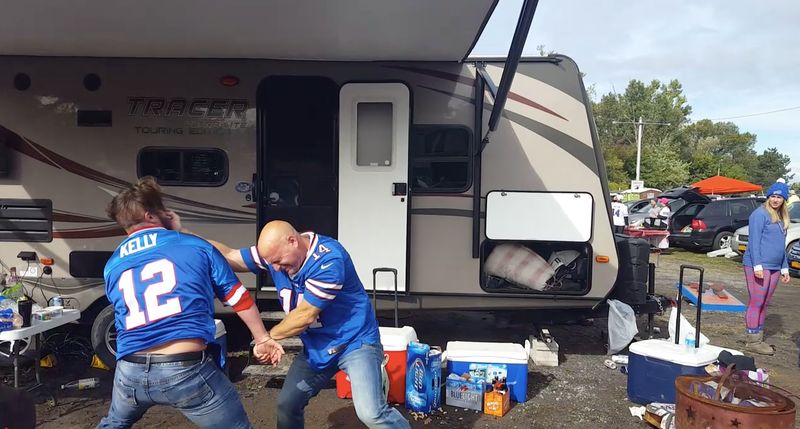 Illustration for article titled Bills Fans Engage In A Casual, Friendly Slap Fight